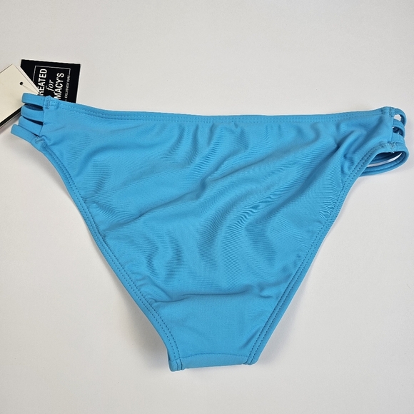 Salt + Cove Women Juniors Blue Strappy Push Up Padded 2 Piece Bikini Set Size XS - Picture 9 of 14